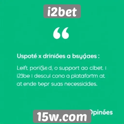 Feedback dos usuários sobre o suporte ao cliente do i2bet