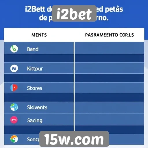 Métodos de pagamento aceitos no site i2bet